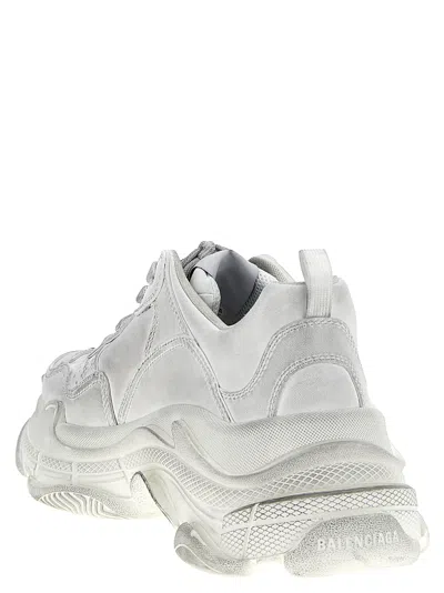 Balenciaga Triple S Sporty Sneakers In White