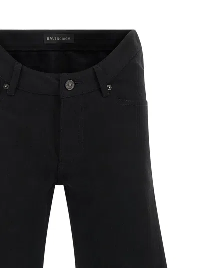 Balenciaga Flared Leg Jeans With Pockets And Loops In Black