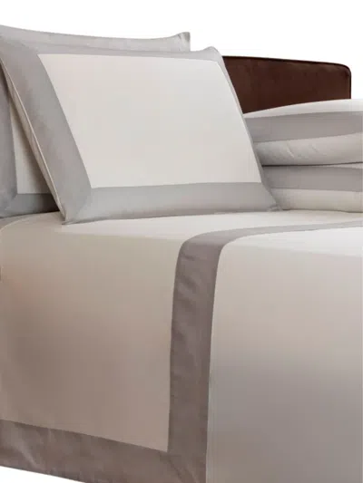 Frette Bold Border Duvet Set In Neutral