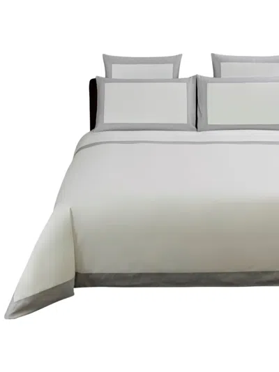 Frette Bold Border Duvet Set In Neutral