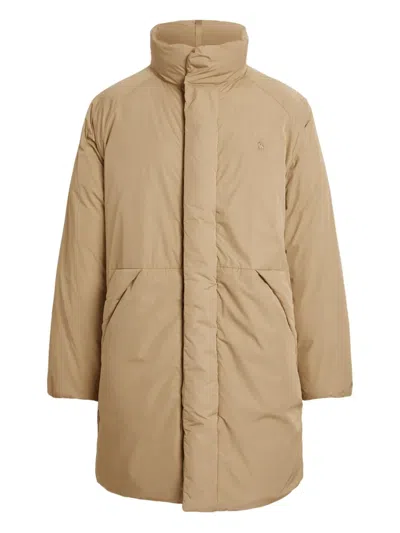 Polo Ralph Lauren Funnel-neck Coat In Nude