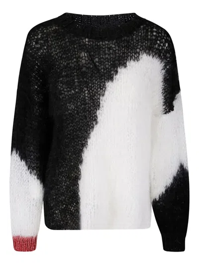 Handmade Manson Open-knit Sweater In Black