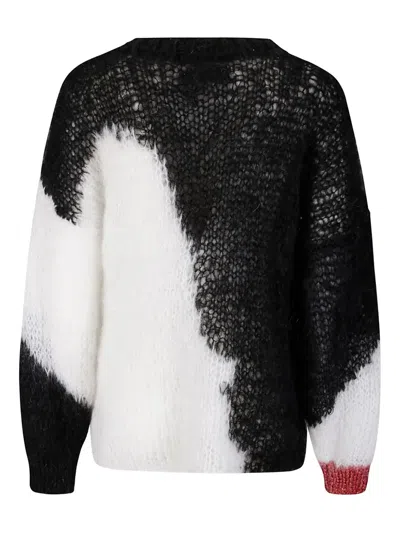 Handmade Manson Open-knit Sweater In Black