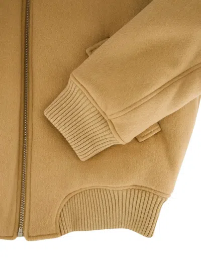 Off-white Long Sleeve Casual Jacket In Brown