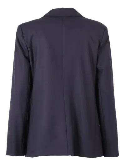 Antonelli Structured Fit Tailored Jacket With Minimalist Design In Blue