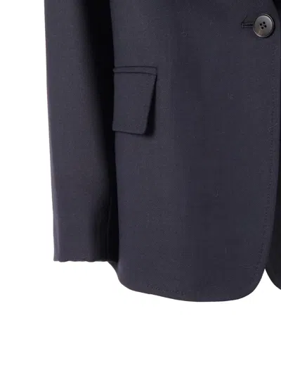 Antonelli Structured Fit Tailored Jacket With Minimalist Design In Blue