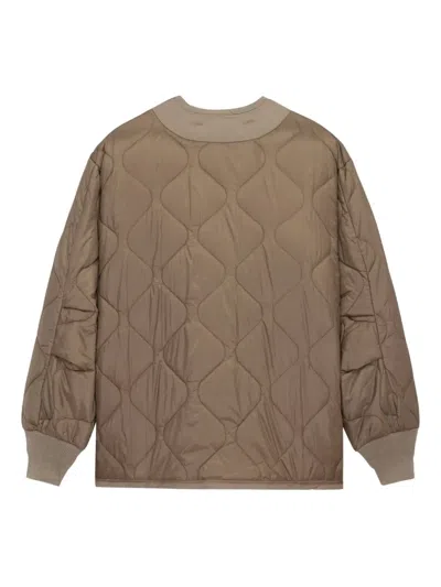 Alpha Industries Als/92 Onion-quilted Jacket In Brown