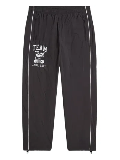 Patta Logo-embroidery Pants In Black