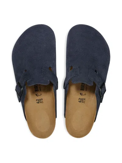 Birkenstock Boston Buckle-fastening Slippers In Blue