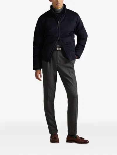 Polo Ralph Lauren Quilted Bomber Jacket In Blue