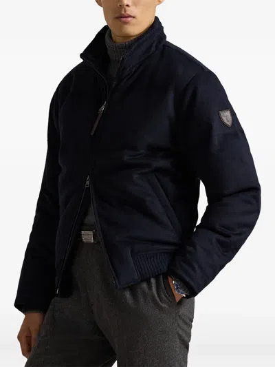 Polo Ralph Lauren Quilted Bomber Jacket In Blue