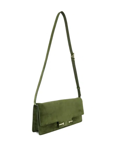 Tom Ford Aube East-west Goat Suede Shoulder Bag In Green