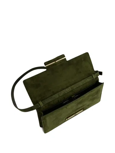 Tom Ford Aube East-west Goat Suede Shoulder Bag In Green