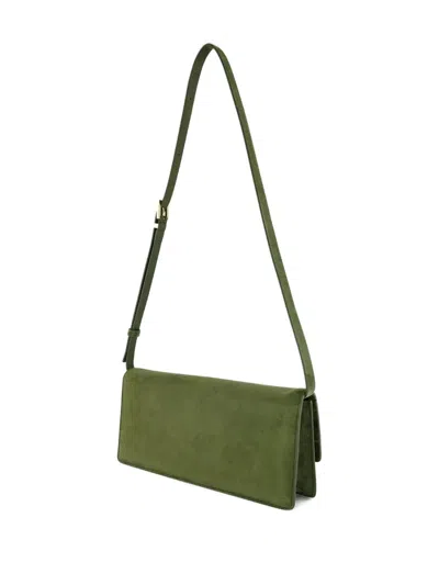 Tom Ford Aube East-west Goat Suede Shoulder Bag In Green