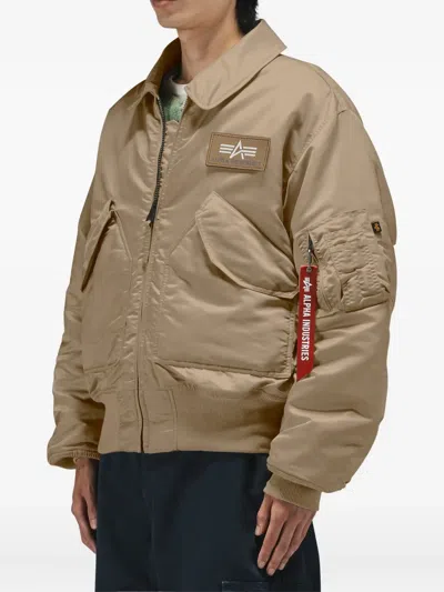Alpha Industries Cwu 45/p Bomber Jacket In Neutral