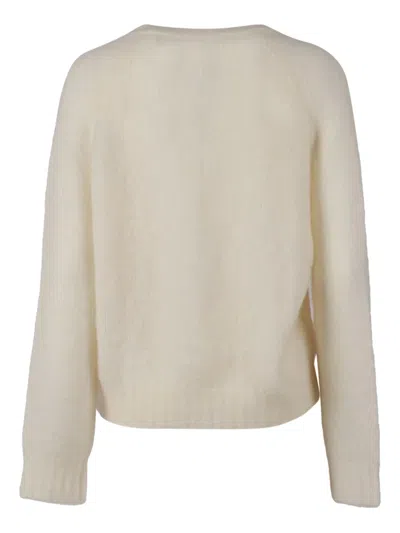 Aspesi Mohair And Wool Blend Sweater In Neutral