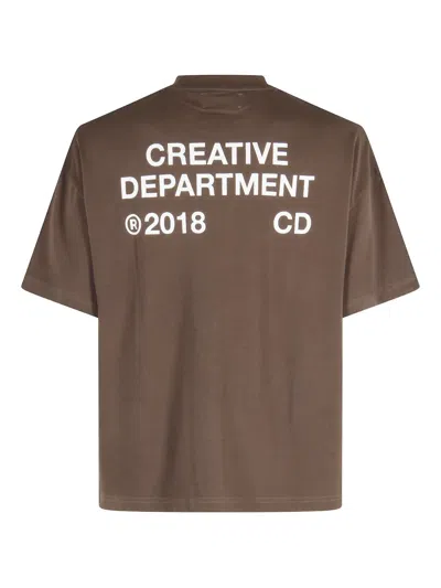 Reternity Logo-print Cotton T-shirt In Brown