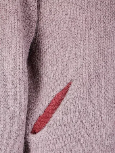 Hiking Patrol Zip-fastening Raglan-sleeve Sweater In Red