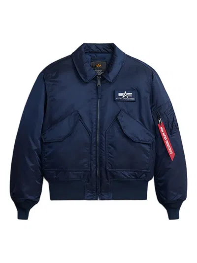 Alpha Industries Cwu 45/p Bomber Jacket In Blue