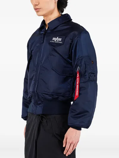 Alpha Industries Cwu 45/p Bomber Jacket In Blue