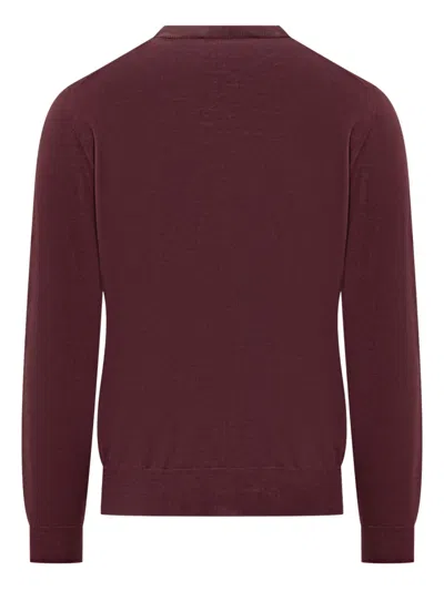 Filippo De Laurentiis Crew-neck Long-sleeve Sweater In Brown