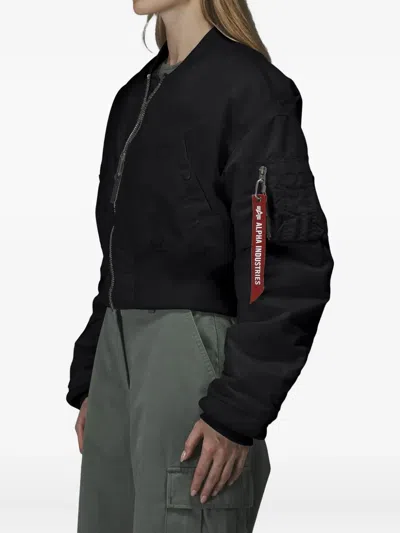 Alpha Industries Ma-1 Flight Bomber Jacket In Black