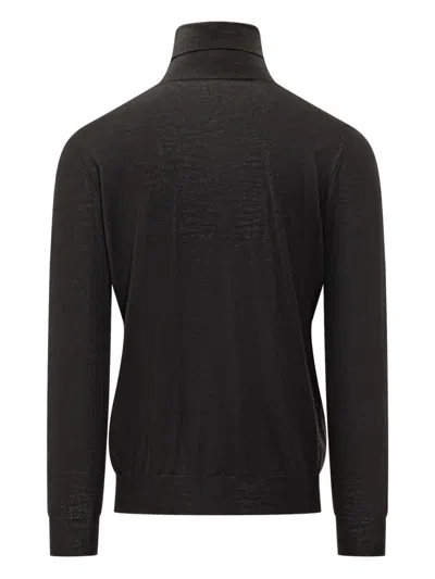 Filippo De Laurentiis Roll-neck Long-sleeve Sweater In Black