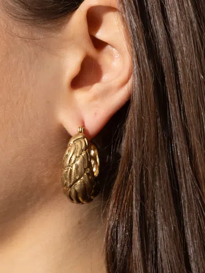Cult Gaia Farina Hoop Earrings In Gold