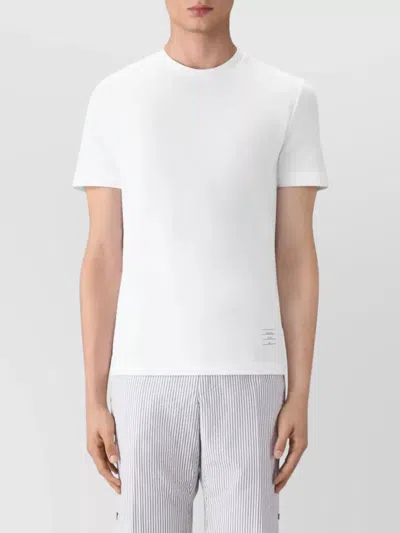 Thom Browne Classic Pique 4-bar T-shirt Clothing In White