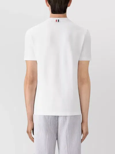 Thom Browne Classic Pique 4-bar T-shirt Clothing In White