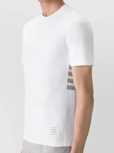 Thom Browne Classic Pique 4-bar T-shirt Clothing In White