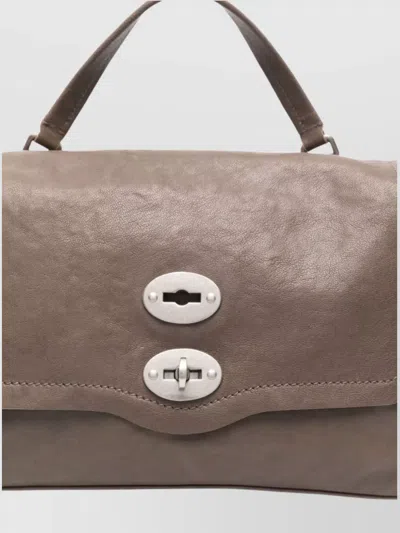 Zanellato Mini Leather Handbag Adjustable Strap In Gray