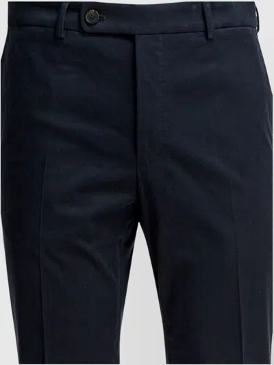 Incotex Casual Cotton Trousers Featuring Pockets In Blue