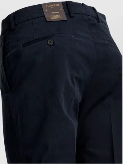Incotex Casual Cotton Trousers Featuring Pockets In Blue