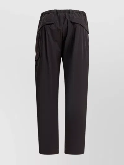 Herno Utility Trousers With Elastic Waistband And Pockets In Black