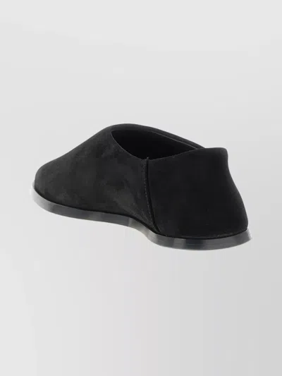 Fear Of God Suede Slip On Flat Sole Loafers In Black