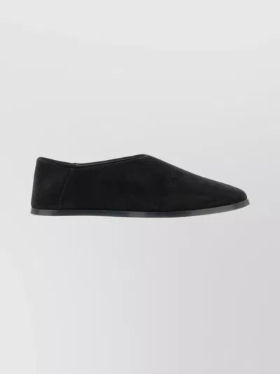 Fear Of God Suede Slip On Flat Sole Loafers In Black