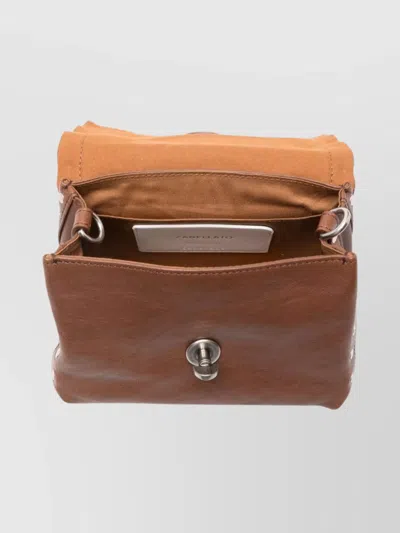 Zanellato Mini Leather Handbag Adjustable Strap In Brown