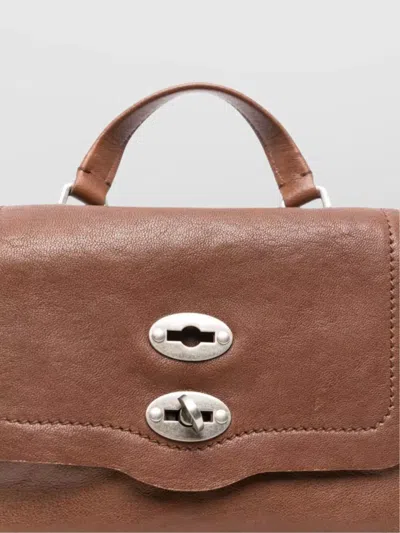 Zanellato Mini Leather Handbag Adjustable Strap In Brown