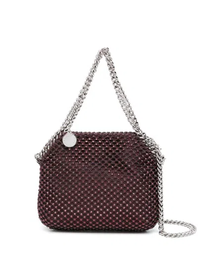 Stella Mccartney Falabella Chain-link Shoulder Strap Embellished Bag In Burgundy