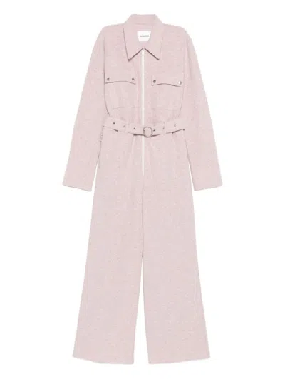 Jil Sander Women Wool Blend Jumpsuit In Pink