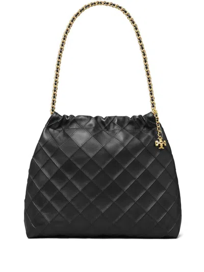 Tory Burch Fleming Bag In Very Soft Leather In Black