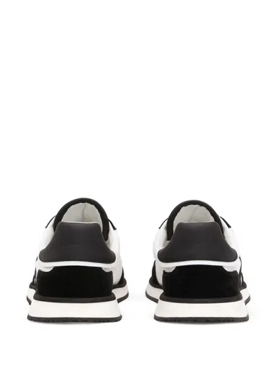 Dolce & Gabbana Mixed-material Dg Cushion Sneakers In Black