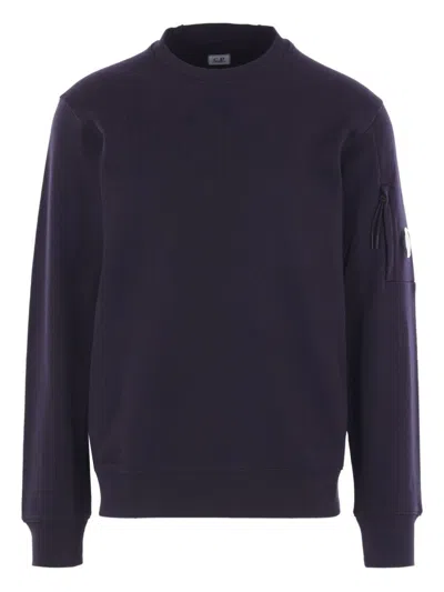 C.p. Company C.p.company Cotton Crewneck Sweatshirt In Blue