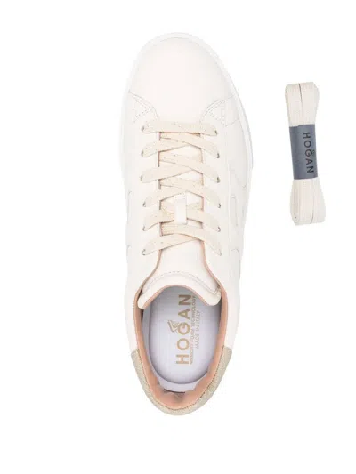 Hogan Rebel Leather Sneakers In White