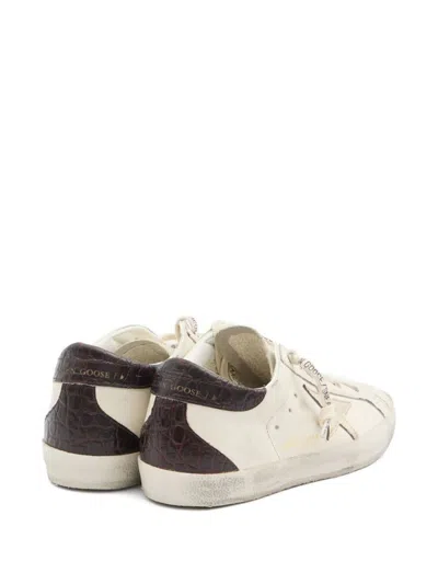 Golden Goose Super Star Vintage White Leather Low-top Sneakers In Multi