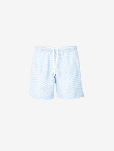 Fedeli Jellyfish Print Swimsuit In Blue