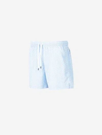 Fedeli Jellyfish Print Swimsuit In Blue