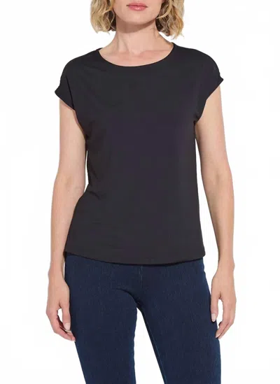 Lyssé Tials Cap Sleeve T-shirt In Black