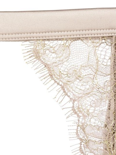 Shop Maison Close 'jardin Imperial' Garter Belt In Neutrals